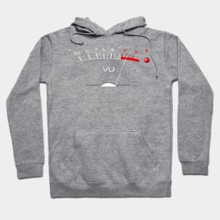 VU Meter (white/red print - transparent) Hoodie